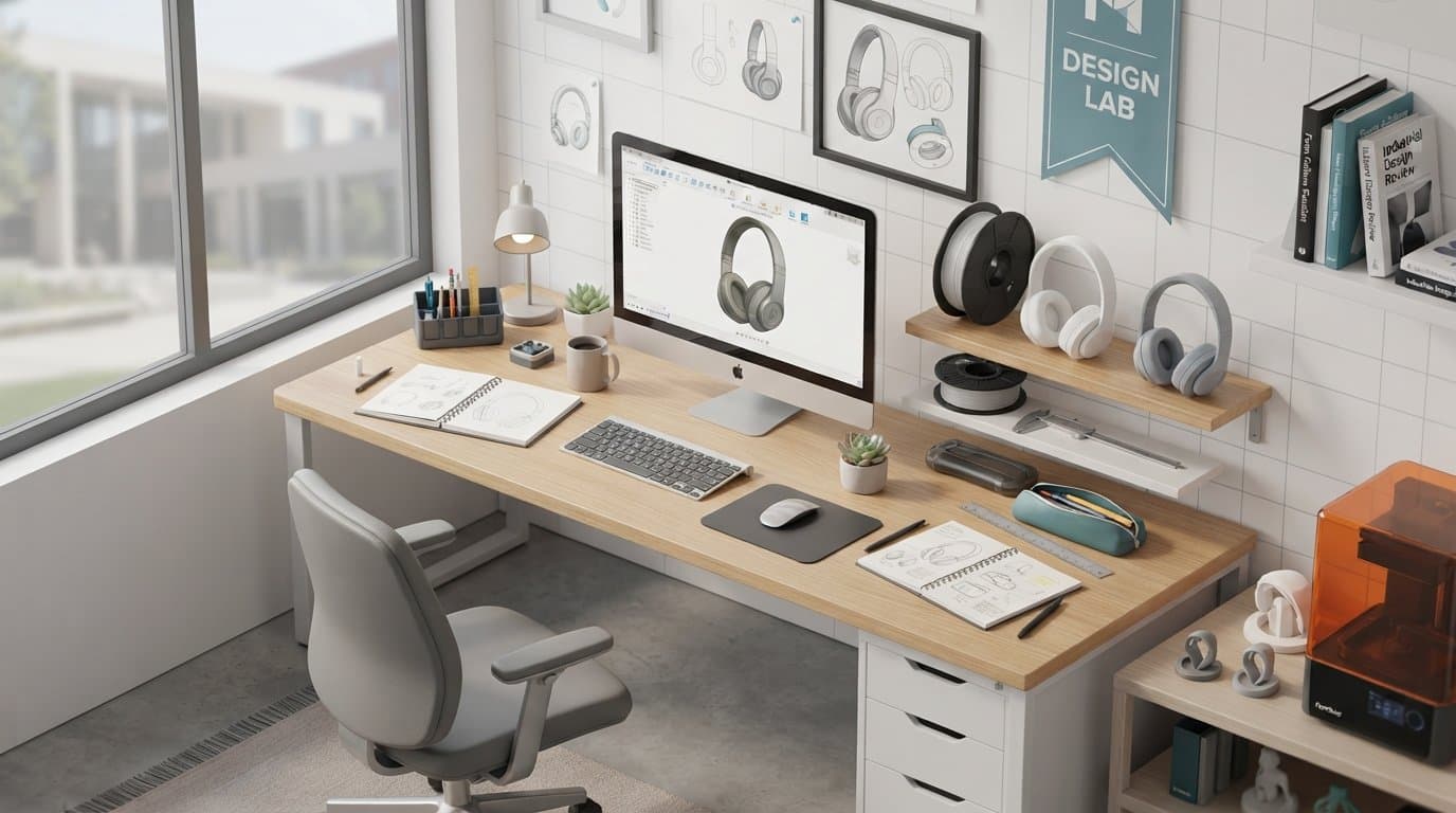 CAD workspace with 3D jewellery model