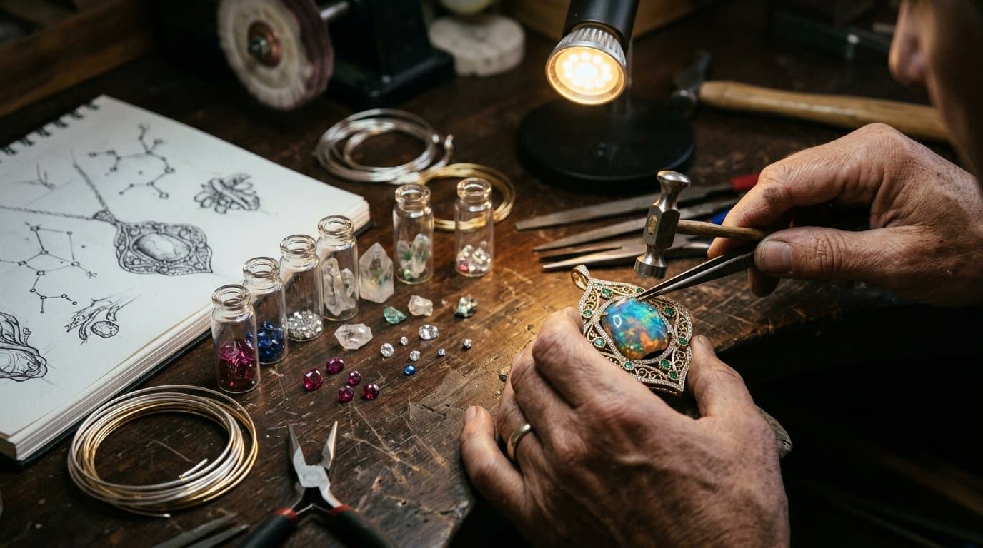 Jewellery design and gemstone selection