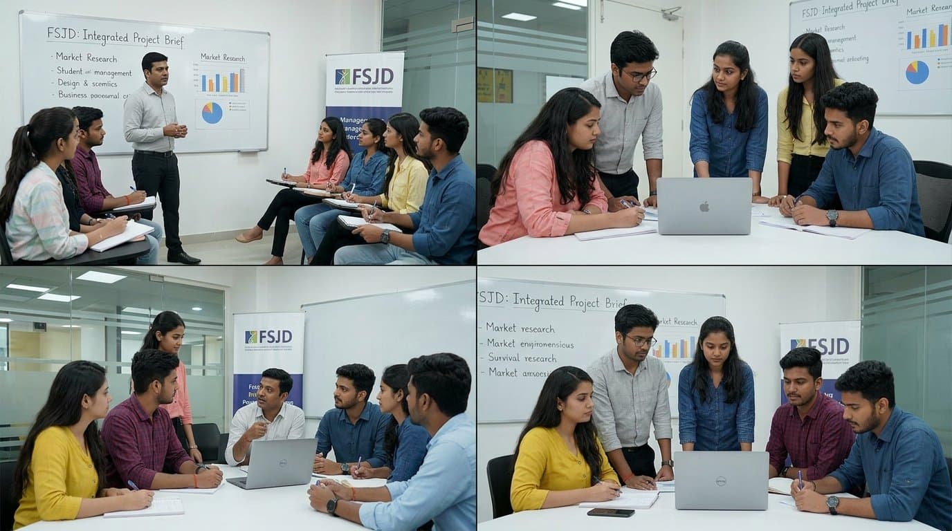Students at project work