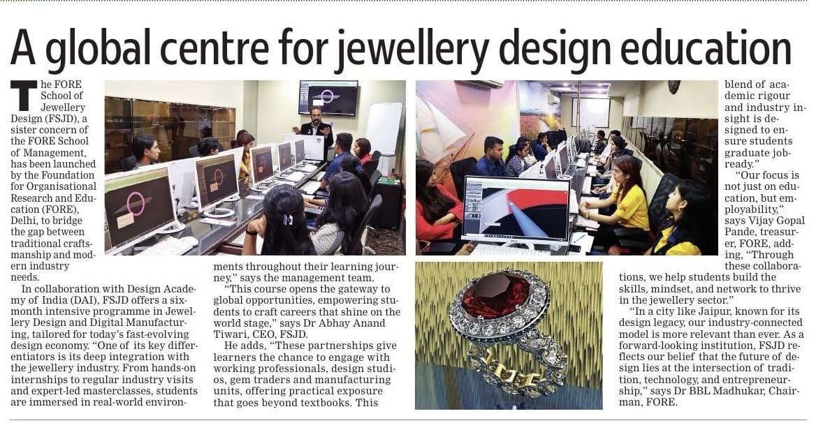 Jaipur Times — A global centre for jewellery design education